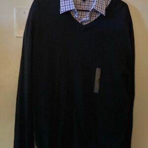 GAP Men's Navy V-Neck Sweater